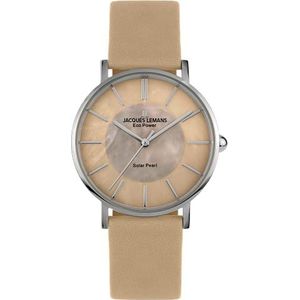 Jacques Lemans Dames analoog kwarts horloge met lederen armband 1-2112D