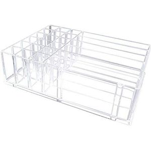 Acryl Make-up Palet Organizer Display Cosmetische Opslag Beugel Rack Case, Transparant, 24.7x18.2x7cm, als beschrijving