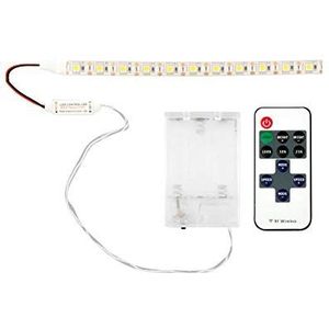 Groenovatie LED Strip Warm Wit Waterdicht Op 3xAA Batterijen, Dimbaar, Onderbouw