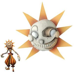 LIUL FNAF Cosplay - Sundrop Mask Final Boss Clown Masker Sundrop en Moondrop Cosplay Rekwisieten voor Halloween Kinderen Volwassenen Cosplay, Geel Wit