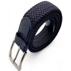 Comfortabele elastische gevlochten stretch riem - stretchriem - stoffen riem - gevlochten riem - dames en heren, blauw, 115 B.W. = Gesamtlänge 130 Cm.