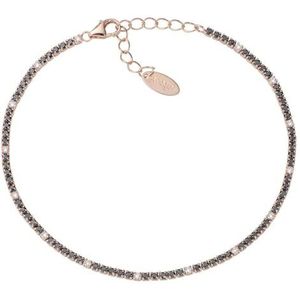 Women's Tennis Bracelet 925 Silver Amen rosé with black and white zircons BT1RNB17