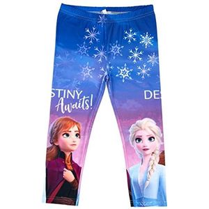 Disney Frozen meisjeslegging, broek met Anna en Elsa motieven, blauw 4, 128