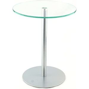 freeroom24 Bijzettafel/salontafel/glazen tafel/rond/40 x 40 x 50 cm