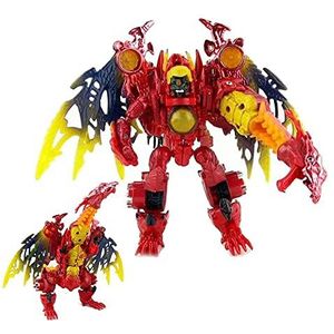 Transformer-Toys: Beastman Super Fighter Variant Red Dragon Mobiel speelgoedactiespeelgoed, Transformer-Toys Robot, tienerspeelgoed en hoger. Het speelgoed is. Inches lang.
