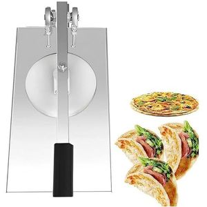 12-24cm Handmatige Pizzadeeg Persmachine, Commerciële Chapati Blad Pizza Korst Druk Plaat, Deeg Roller Deeg Sheeter Pasta Maker voor Pizza, Taart, Tortilla's, Gebak, (14CM)