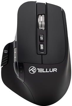 TELLUR - Shade - Draadloze Bluetooth-muis - Oplaadbaar - 3200 dpi - 8 knoppen - 4 apparaten tegelijk