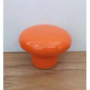 ROBAUN Keramische meubelgrepen kamer rond enkel gat lade deurknoppen kledingkast trekt kabinet hardware 1 stuk (kleur: oranje, maat: groot)
