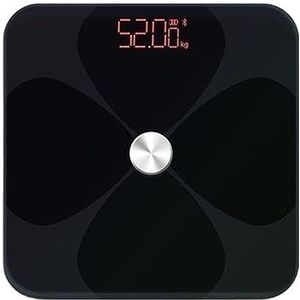 Slimme Weegschaal For Lichaamsvet Elektronische Badkamerweegschaal Vloer Digitale Weging Bmi-schaal ITO-coatingproces Gemakkelijk Te Gebruiken(Black)