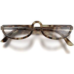 London Mole® Brainy leesbril | Coole lezers in de vorm van een halve maan | Heren dames unisex | Veer scharnieren