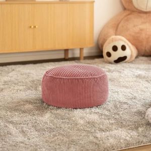 Home Deluxe - Zitzak Calm - stof: fluwelen koord, kleur: - inclusief vulling I zitmeubel Bean Bag zitzakken (roze, alleen kruk)