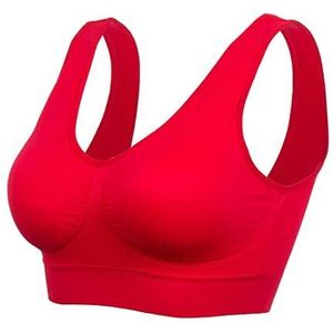 Boolavard De Ultieme Comfort BH. Naadloze Ondersteuning Comfort Sport Stretch Action Leisure Zwart Wit, Rood, XXL