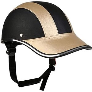 Ever TA Vintage Motorhelm Baseball Cap Retro Half Shell Helm DOT Goedgekeurd Mannen Vrouwen Open Helmen voor Straat Scooter Cruiser Jet Stijl (54-62cm) (Color : X)