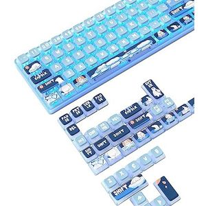MAMBASNAKE 120 Toetsen PBT Pudding Keycaps Set,ASA Profiel,Dye-Sublimation,ANSI US Layout voor TKL 61 68 87 98 104 Mechanisch Toetsenbord,Compatibel met Cherry MX Gateron Otemu Kailh Schakelaars