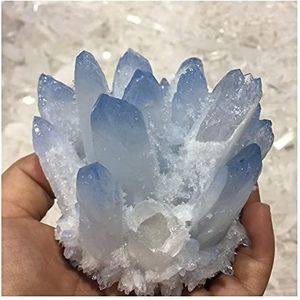 PFJZVDDVXH Natuurlijk kristal ruw zeer mooi 1 stuk natuurlijke blauwe steen geomantische meubels demagnetiseren overdracht blauwe ornamenten kleur steen (maat: 430-450 g)