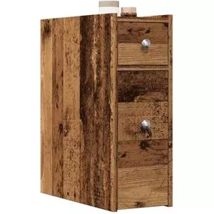 LUXGOODS Industriële rollende opbergkast, retro-stijl draagbare dressoir kant