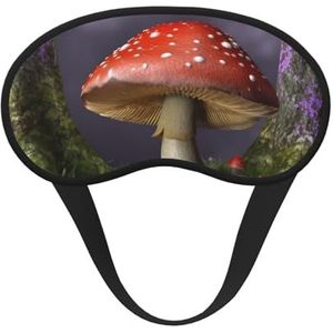 Slaapmasker voor zijslaper, zijden slaapmasker met elastische band, super zachte oogslaapschaduwhoes, paddenstoel, verduistering, nachtblinddoek voor vrouwen en mannen, reizen