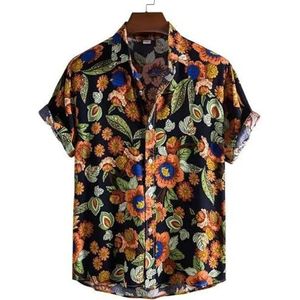 T Shirts Men Hawaiian Oversize Shirts Cotton Men'S T-Shirt Tiki T-Shirts Man Clothing Blouses-C151-Xxl