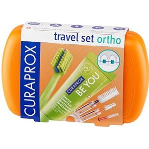 Curaprox Ortho Reisset – Beugels & Mondverzorging Voor Onderweg | Ultrazachte Tandenborstel + Whitening Tandpasta | Compacte Set Voor Orthodontische Hygiëne