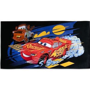 Disney Store Officiële Cars Handdoek, 150cm x 74cm, Met Bliksem McQueen en Takel, Kinderhanddoek voor gebruik op het Strand, Bad, Zwemlessen en Vakanties