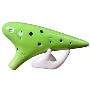 ocarina 12-holes Ocarina Alt C Nationaal Muziekinstrument Beginnersonderwijs Groen Blauw Oranje Zwart (Color : Green)