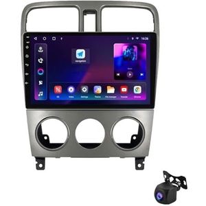 Android 12 autoradio 9"" Touchscreen Auto Stereo voor Subaru Forester 2002-2008 Ingebouwde Carplay Android Auto Ondersteunt WiFi GPS Bluetooth USB Stuurbediening/Mirror Link/achteruitrijcamera (Color