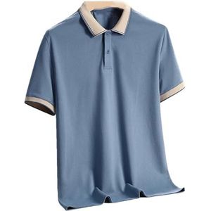 Dvbfufv Herenmode Dagelijks Poloshirts met korte mouwen Heren Zomer Ademend Shirts Tops Heren Oversized T-shirt, 7029 7, L