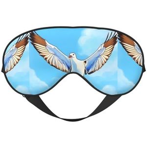 Seagulls in Flight Unisex elastisch verstelbaar gesp ontwerp verduisterende slaap oogmasker voor thuis reizen yoga kantoor dutje