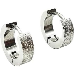 1 paar Punk Titanium stalen oor Clip/oor Stud oorbellen voor mannen vrouwen zwart doorboord/geen doorboord nep oor cirkel sieraden