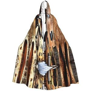 Bxzpzplj Italië Toscaanse mantel met capuchon, voor dames en heren, carnavalskostuum, perfect voor cosplay, 185 cm