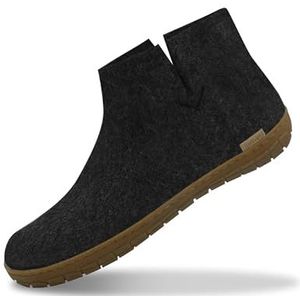 glerups dk Modell GR Unisex Volwassenen Vilten pantoffel,sloffen,slippers, zwart (charcoal),42 EU