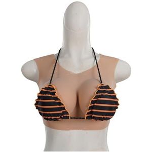 Color 3,B Cotton,XZZXQNB Crossdresser ronde kraag siliconen borstplaat aanraking zachte borst vormen slepen b-e cup nep borsten versterker voor cosplay