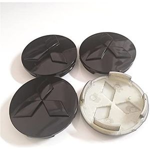 4 stuks auto-naafdoppen voor Mitsubishi, 60 mm auto-naafdoppen, wieldoppen, vervangende naafdoppen, stickers, naafdoppen D