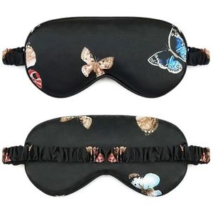 Shading Sleep Eye Mask Eyepatch Travel Relax Cover Eyeshade Slaaphulp (Zwarte Vlinder)
