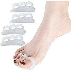 4 x teenspreider van siliconen voor baltenen, hamertenen, voetpijn
