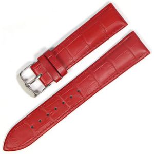 LUGEMA Horloge Band Lederen Bandjes Horlogebanden 12 Mm 18 Mm 20 ​​Mm 22 Mm Horloge Accessoires Geschikt for DW Horloges Galaxy Horloge Gear S3(Red Silve_16mm)