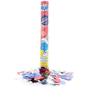 Party Factory 'Smurf' Party Popper 1-delige set, 40 cm confettikanon met kleurrijke glinsterende confetti, tot 8 m vlieghoogte