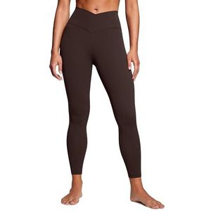 CRZ YOGA Womens Butterluxe Cross Waist Workout Leggings 25"" V Crossover High Waisted Gym Yoga Leggings Hot Fudge Bruin XS