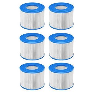 COSTWAY 6 x filterwhirlpool, reservefilters Spa, filterelement lamellenfilter zwembadfilter filterpatroon Ø 10 x 8 cm