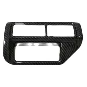 Decoratieve Zachte Strips Voor Mitsubishi Voor Eclipse Voor Cross 2018 2019 2020 2021 2022 Koolstofvezel Auto Koplamp Esp Knop Schakelaar Passen Frame Versieringen Chroom (Kleur : Carbon fiber abs)