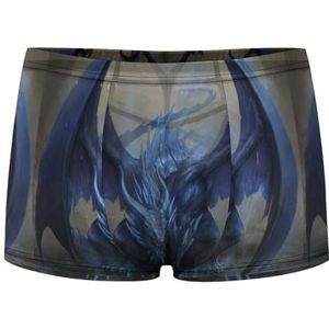 Blauwe tijger met vleugels heren boxer slips sexy shorts mesh boxers ondergoed ademende onderbroek string