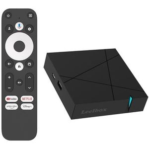 Android TV Box 4K - Streaming Box Smart TV met 4GB RAM & 32GB Opslag | WiFi 6 | Bluetooth 5.2 | Ingebouwde Chromecast | Dolby Vision | Google Assistant | Netflix & YouTube Gecertificeerd