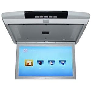 Draagbare dvd-speler voor videospelers op hoofdsteunen in auto's Automonitor 17 inch HD LCD-scherm MP5-videospeler Autodakmontage Display Multimedia Plafond TV Link FM IR HDMI-luidspreker met HD-roter