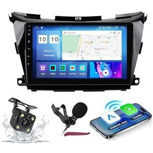 Android 14 Autoradio Navi voor N-issan Murano (2014-2020) 9 ""Schermradio met draadloze carplay Android Auto GPS Navigatieondersteuning Bluetooth 5.0 HIFI FM 5G-WiFi SWC MIC,M200s