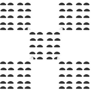 5 Set van 10 Paar Neus Pad Glazen Antislip Siliconen Neus Ondersteuning Brillen D Vormige Pads Accessoire, Zwart