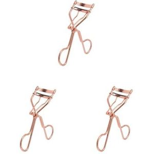 3 Set van Wimper Krultang Carbon Staal Wimper Curling Tool Draagbare Cosmetische Make-up Krultang, Rose Goud