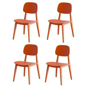 Set van 4 tuinstoelen Kunststof stapelbare stoelen van PP Terrasstoelen met hoge rugleuning Bistrostoelen Scandinavische keukenstoelen Moderne tuinmeubelstoelen 02