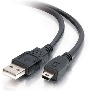 C2G USB-kabel, Mini USB-kabel, USB 2.0-kabel, USB A naar B-kabel, 3,28 voet (1 meter), zwart, kabels om te gaan 27329