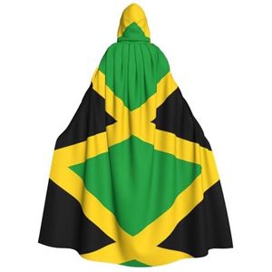 Jamaica Vlag Print Halloween Tovenaar Heks Hooded Robe Mantel Kerst Hoodies Cape Cosplay Voor Volwassen