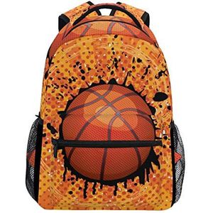 Jeansame Rugzak School Tas Laptop Reistassen voor Kids Jongens Meisjes Vrouwen Mannen Vintage Basketbal Sport